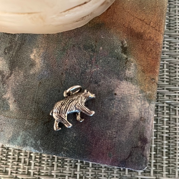 Silver Bear Necklace Charm - Picture 3 of 12